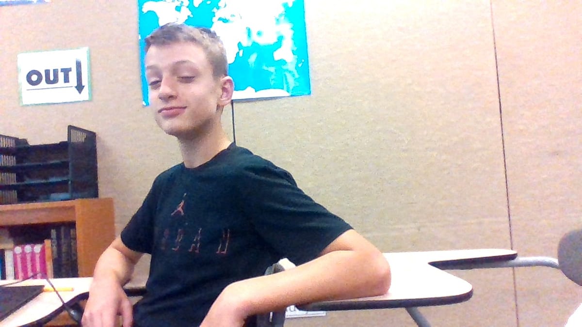 Pictured here is Aaron Thomsen, 7th grader at the Emporia Middle School.