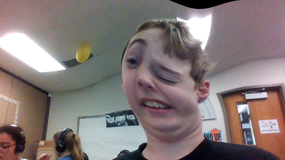 This is Aiden Webster using a filter on the camera.