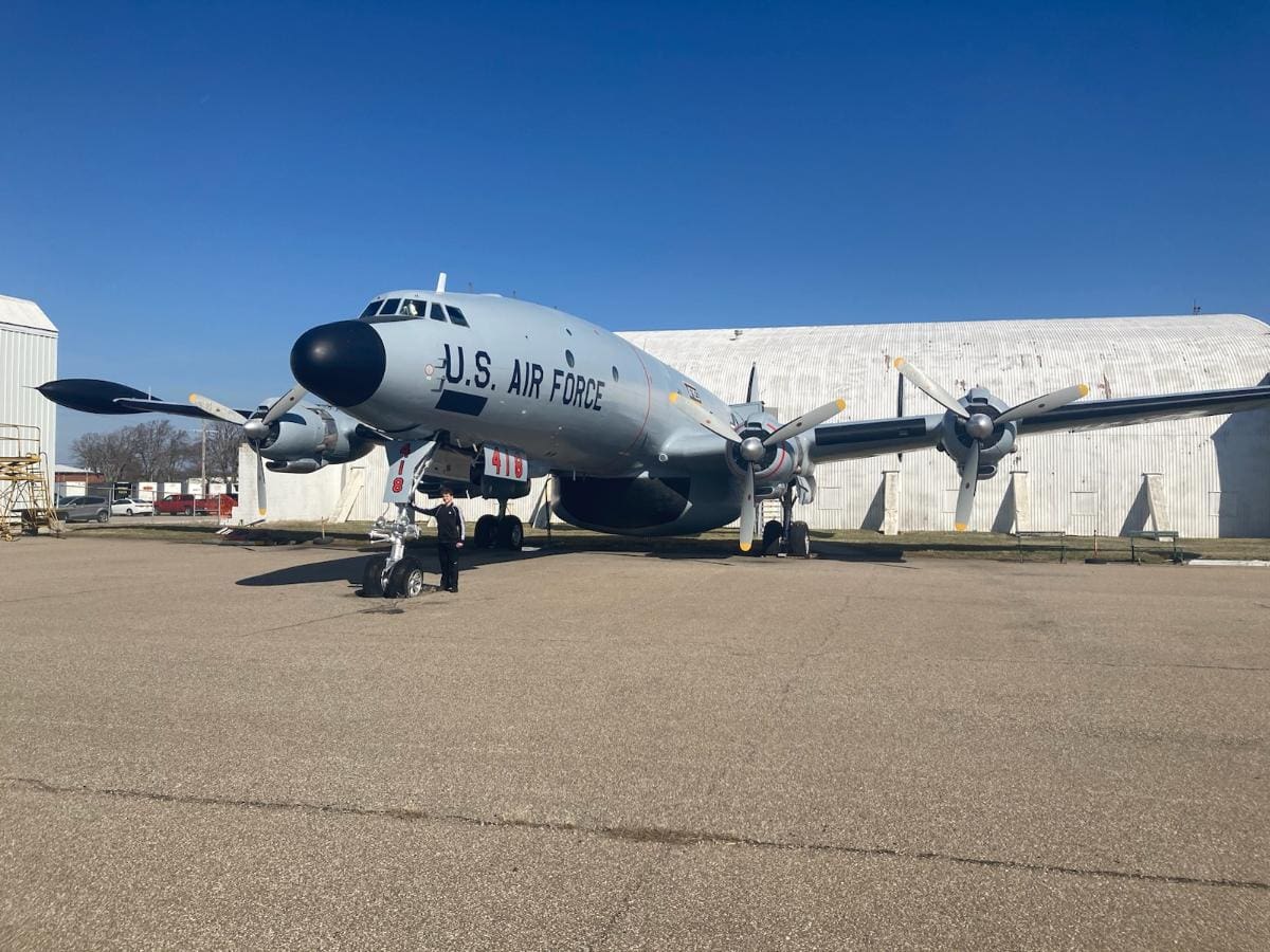 Me in front of the Lockheed EC-121T Warning Star