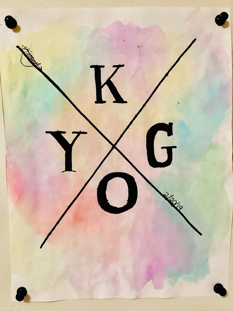 A watercolor of Kygo's symbols.