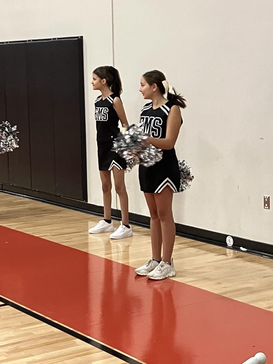 Me Cheering at a BBall game